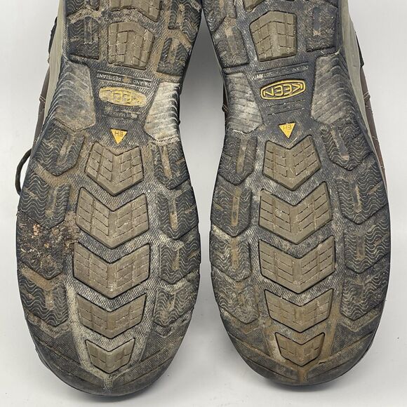 Keen Utility Flint Mid Steel Toe Boots Mens 13 D Brown Leather Work Hiking - Picture 16 of 16